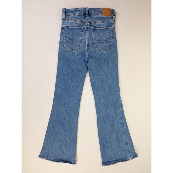 American Eagle Outfitters Size 00 Short Womens 29" Inseam Super Hi Rise Flare - Picture 1 of 13